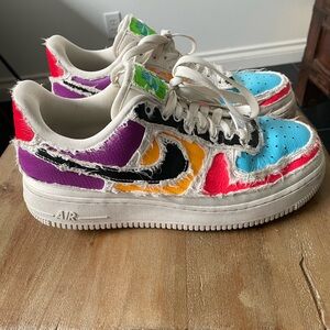 Nike Air Force 1's Tear Away Sneakers Size 9
